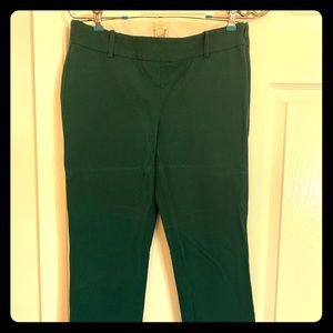 Jcrew slim fit stretch emerald green capris